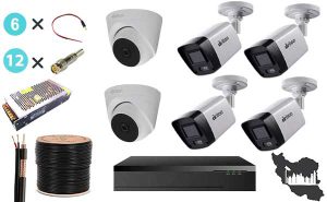 پک دوربین مداربسته 6 عددی برایتون